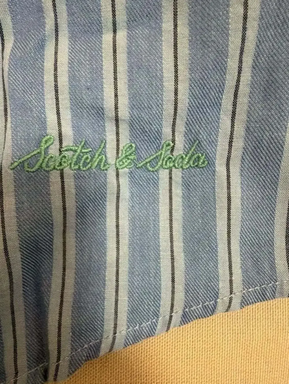 Scotch & Soda Amsterdam Blue Striped Long Sleeve Regular Fit Shirt Boys Size 12